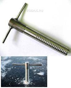 Ввертыш нерж.сталь (130мм, d=16мм) фиксированная ручка 11-1808 фото 1 &mdash; Egidius.ru