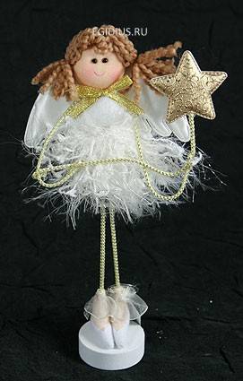 Новогодняя фигурка "Ангелочек" 23см  150-850 фото 1 — Egidius.ru