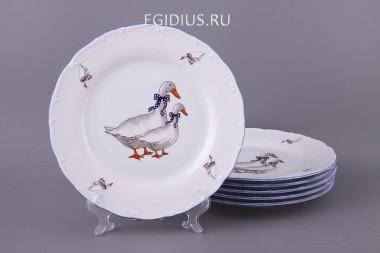 Набор тарелок из 6 шт.&quot;гуси&quot; диаметр=25 см. 300-501 — Egidius.ru