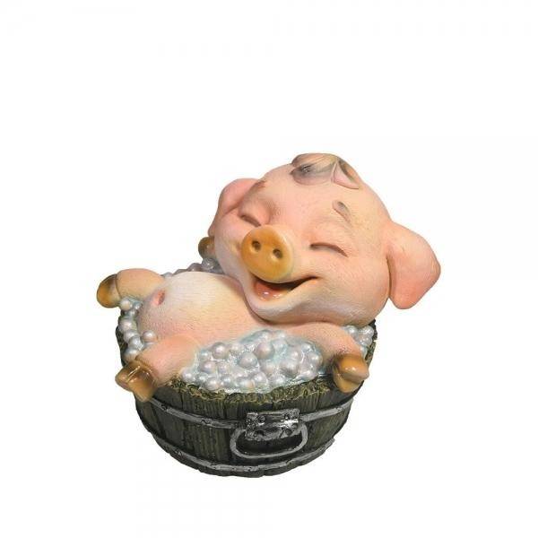 Копилка "Свинка Боня купается" (вид № 2) L15W16.5H14 82-0474 фото 1 &mdash; Egidius.ru