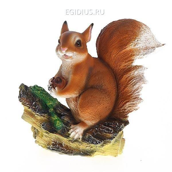 Садовая фигура Белочка с орешком, Н26 см 81-6048 фото 1 — Egidius.ru