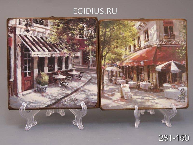 Комплект настенных панно из 2 шт. 17*17 см. 319-621 фото 1 &mdash; Egidius.ru