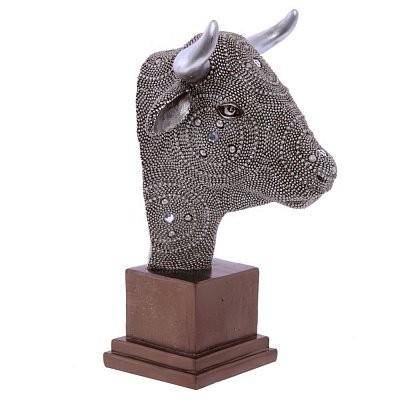 Фигурка декоративная "Голова Быка", L20 W17 H32 см 82-1644 фото 1 &mdash; Egidius.ru