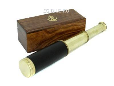 Сувенир в дерев. футляре: труба подзорная 22см 104-122 фото 1 — Egidius.ru