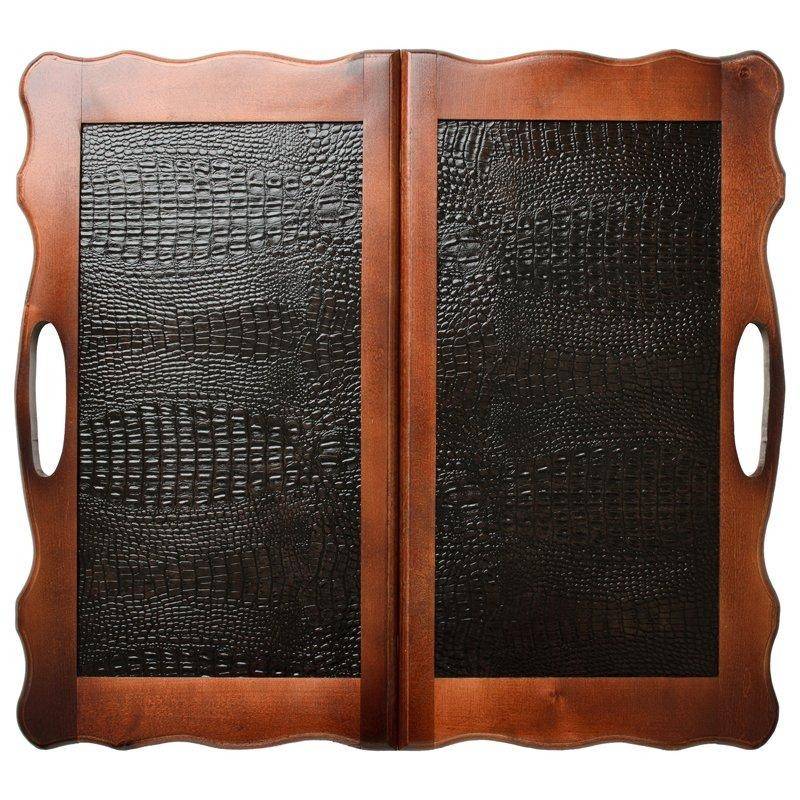 Настольная игра: Нарды "Кожаные Аллигатор" большие в дипломате 4-2-381 фото 1 — Egidius.ru