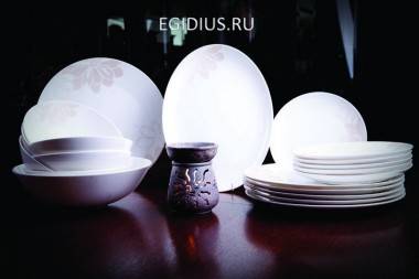 Столовый сервиз &quot;Магнолия &quot; на 6/20пр Костяной фарфор 620-222 — Egidius.ru