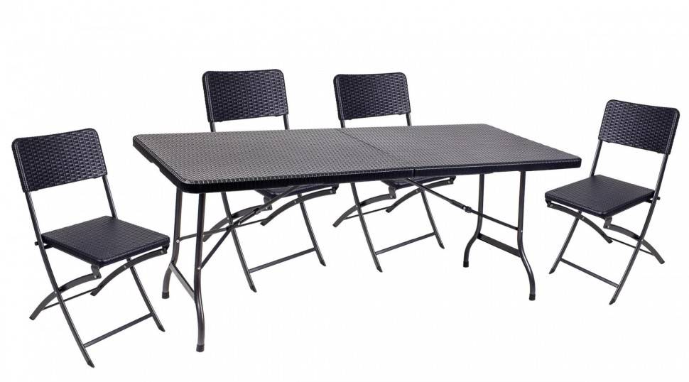 Набор мебели складной  черный Rimini 1-1-152 фото 1 — Egidius.ru