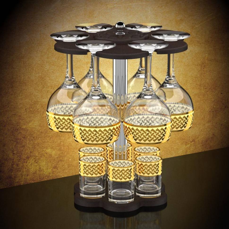 Мини-бар 12 предметов 411 Скандинавия (темный) 71-0010 фото 1 &mdash; Egidius.ru