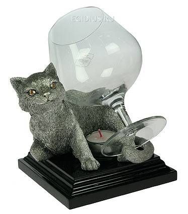 Коньячница с подогревом "Кот" 105-604 фото 1 &mdash; Egidius.ru