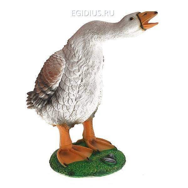 Садовая фигура Гусь шипящий, L21 W37.5 H39.5 см 81-6049 фото 1 &mdash; Egidius.ru