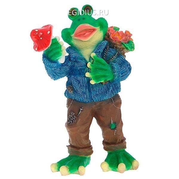 Фигура для сада Лягушка в свитере L37W24H58 cм 81-6199 фото 1 — Egidius.ru