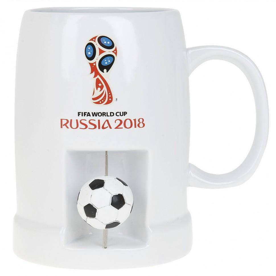 Кружка керамическая (для пива) "Чемпионат Мира FIFA 2018" v=650мл.  406-259 фото 1 &mdash; Egidius.ru