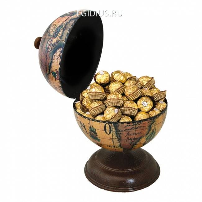 Глобус-конфетница , диам. 22см 700-026 фото 1 — Egidius.ru