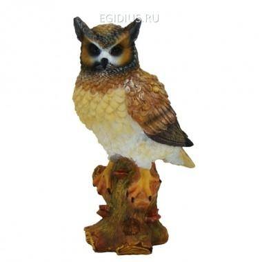 Садовая фигура из полистоуна&quot;Филин на пеньке&quot;, L18 W13H30,5см 81-6613 — Egidius.ru