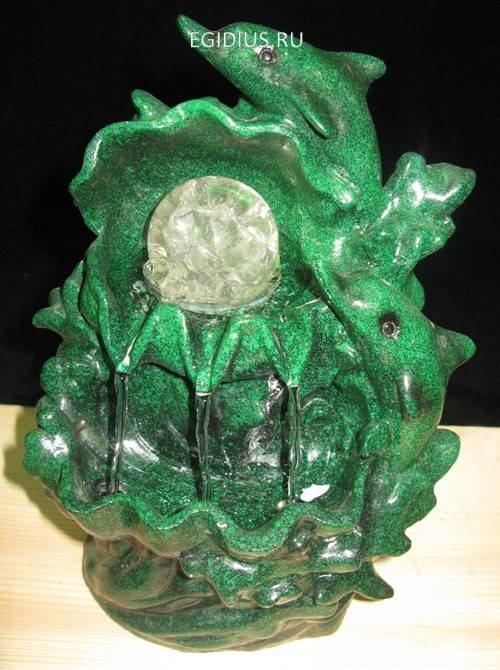 Фонтан с помпой "Морские игры дельфинов с шариком и подсветкой" 10-0547 фото 1 &mdash; Egidius.ru