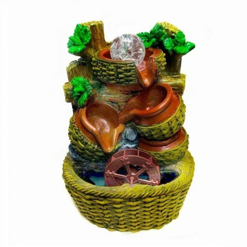 Фонтан декоративный три емкости + мельница 16*17*25 3-1-033 фото 1 &mdash; Egidius.ru