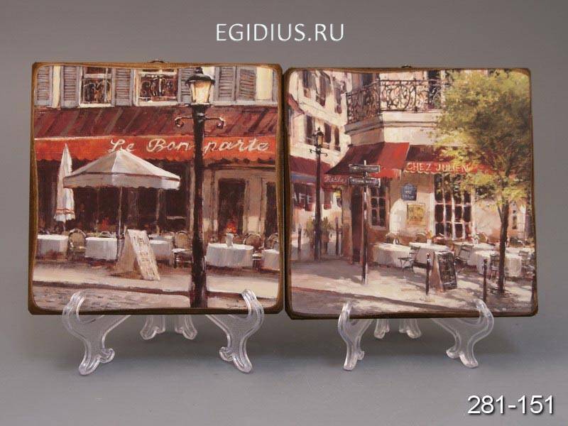 Комплект настенных панно из 2 шт. 17*17 см. 319-622 фото 1 &mdash; Egidius.ru