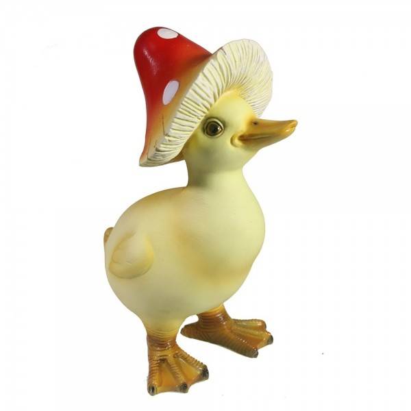 Садовая фигура "Утенок в шляпе" L7,5W11,5H16 81-6799 фото 1 — Egidius.ru