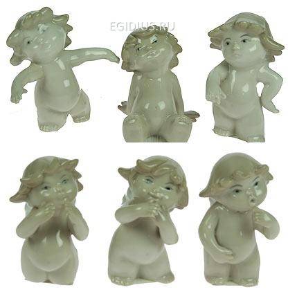 Статуэтка "Ангелочек", фарфор 8см 113-026 фото 1 — Egidius.ru