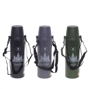 Термос СССР, 1000 мл, 8,5*8,5*29 см, (сохр.t до 12 часов) 84-0600 — Egidius.ru