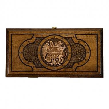 Настольная игра: Нарды резные &quot;Герб Армении&quot; 30, Mirzoyan 4-2-161 — Egidius.ru