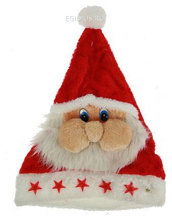 Аксессуар карнавальный Шапка Деда Мороза с подсвет. 151-005 фото 1 &mdash; Egidius.ru