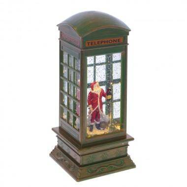 Подарок на новый год 2021.Фигурка с подсветкой и эффектом вьюги &quot;Телефонная будка&quot;, 80-0925 — Egidius.ru