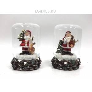 Фигурка декоративная в стеклянном шаре, D80 мм, 2 в. 81-1166 фото 1 — Egidius.ru