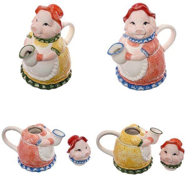 Чайник "Свинка", 17х11х17см, 2в (в инд.упаковке) 82-0309 фото 1 &mdash; Egidius.ru