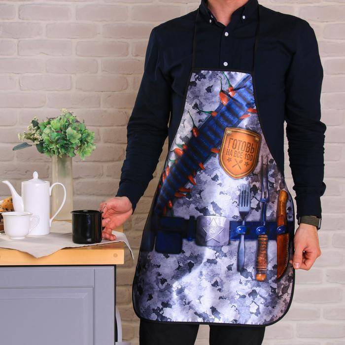 Прикольный фартук "Готовь на все сто" 800-372 фото 1 — Egidius.ru