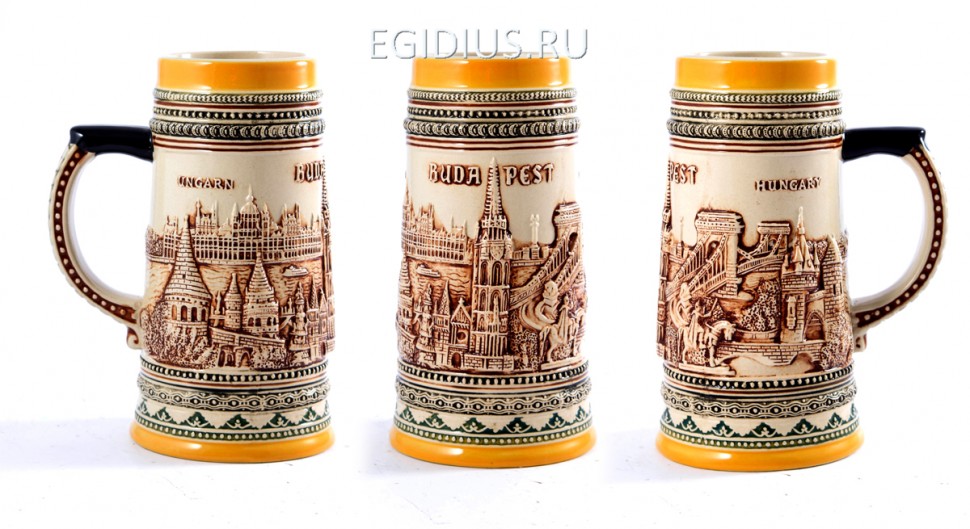 Пивная кружка коллекционная Будапешт 19см, 700мл  111-192 фото 1 — Egidius.ru Пивная кружка коллекционная Будапешт 19см, 700мл  111-192 фото 1 — Egidius.ru