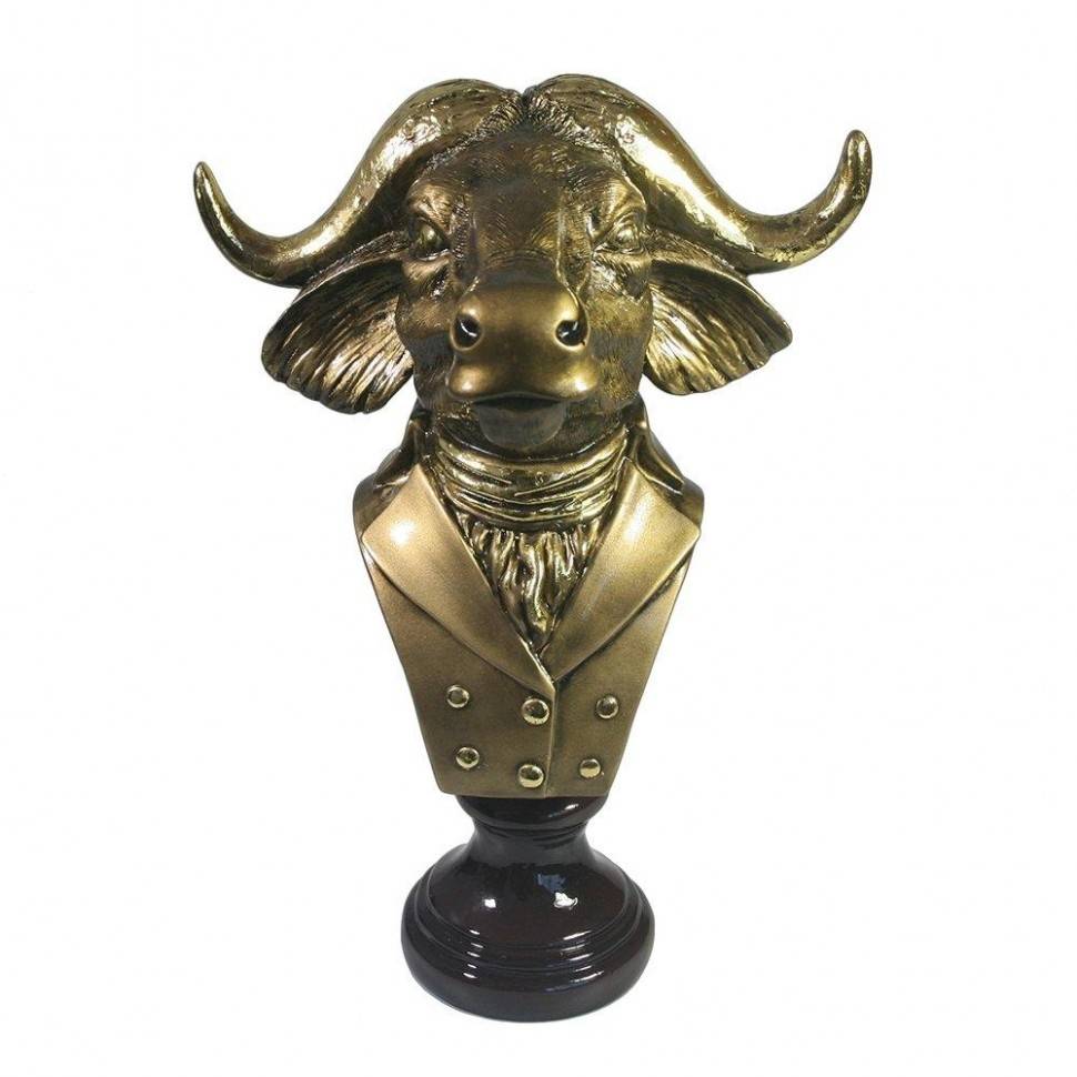 Фигура декоративная Бюст Буйвола (золото) L14W6H20 82-1763 фото 1 &mdash; Egidius.ru