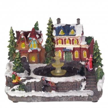 Фигурка декоративная  с фонтаном и подсветкой. АА*3шт (не прилаг.), 26х21х18,5см 84-0420 — Egidius.ru