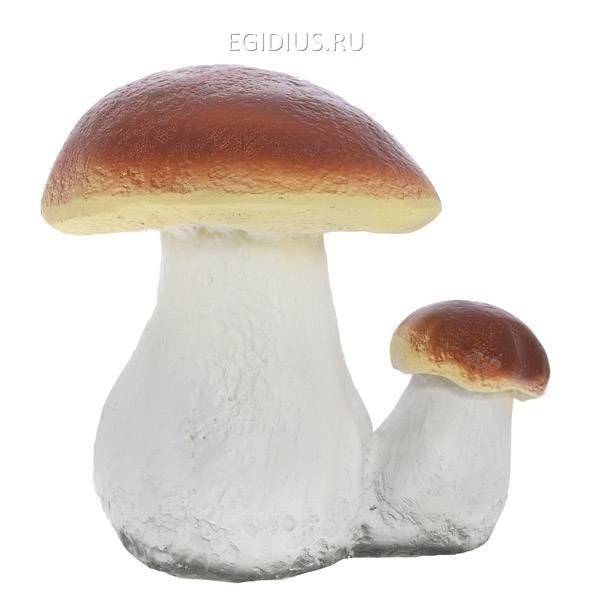 Фигура для дачи Гриб белый двойной большой L21W17H23 см 81-6150 фото 1 — Egidius.ru