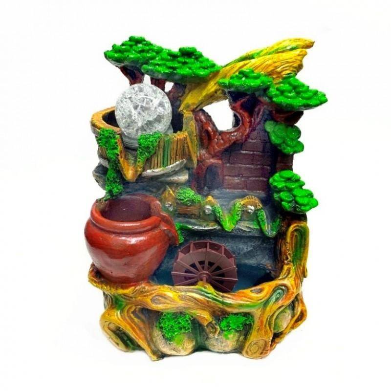 Фонтан декоративный кувшин с мельницей у стены 17*16*26 3-1-034 фото 1 — Egidius.ru