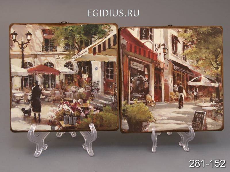 Комплект настенных панно из 2 шт. 17*17 см. 319-623 фото 1 &mdash; Egidius.ru