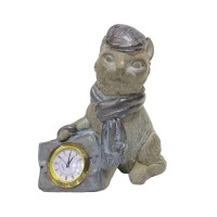 Фигура &quot;Кот с часами&quot;, 14*8*15см, символ года 2023, кролик, кот, заяц 3-2-172