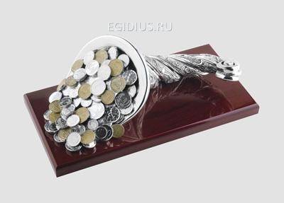 Статуэтка "Рог изобилия с монетами" 400-032 фото 1 &mdash; Egidius.ru