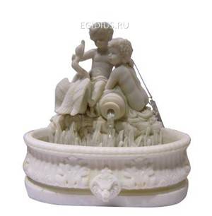 Декоративный фонтан Мифы Рима№5, белый мрамор   H*L*W=30*27*19 10-0039 фото 1 — Egidius.ru