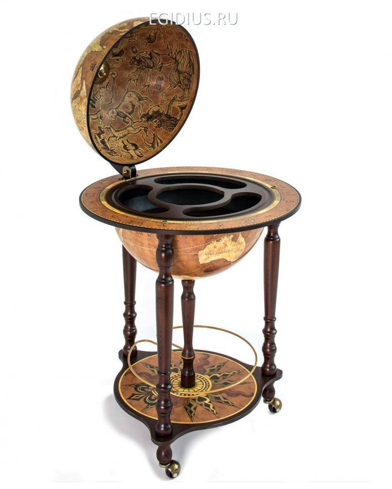 Глобус-бар напольный с картой мира "Da Vinci" D=41 см 31-0030 фото 1 — Egidius.ru