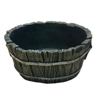 Декоративное кашпо для сада (&#039;Ушат круглый&#039; L17,5W12,5H7 см) 81-6666 — Egidius.ru