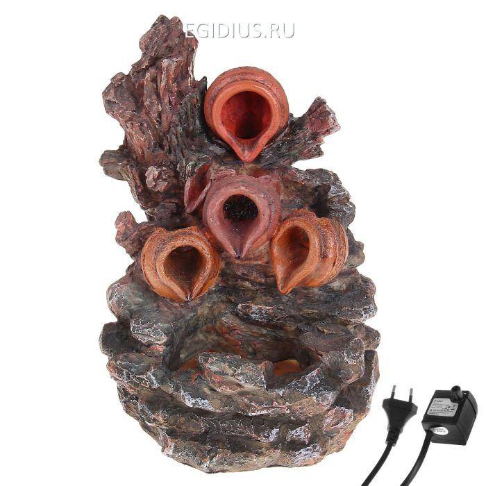 Фонтан с подсветкой "Кувшины на камнях" 17 см*18,5 см*25 см 803-007 фото 1 — Egidius.ru Фонтан с подсветкой "Кувшины на камнях" 17 см*18,5 см*25 см 803-007 фото 1 — Egidius.ru