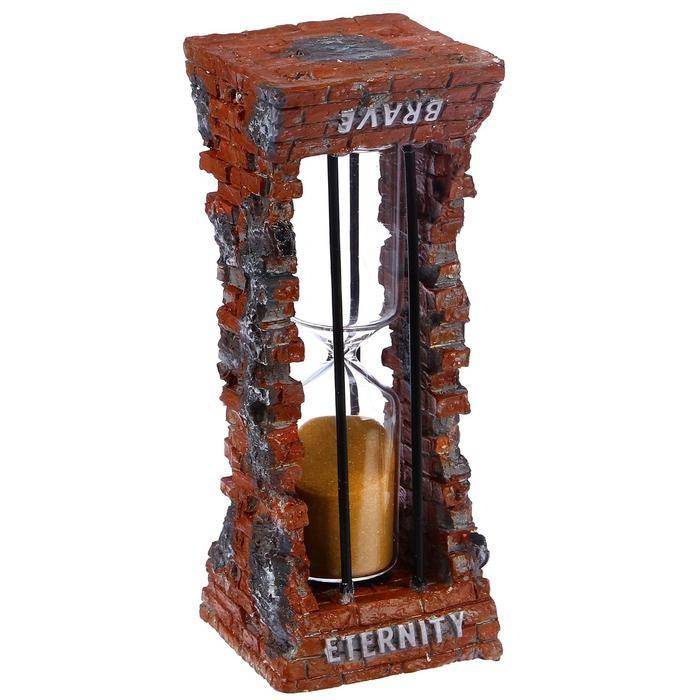 Часы песочные "Вечность", полистоун под кирпич, 15 минут, микс, 7,5*18,5 см 804-525 фото 1 &mdash; Egidius.ru