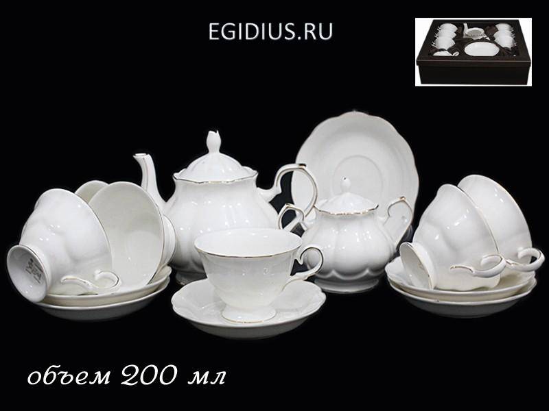 Чайный сервиз 16предм 200мл.в под.упак Фарфор 000-011 фото 1 — Egidius.ru