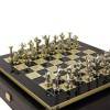 Шахматный набор "Битва Титанов" (син. мет. доска 36х36, дер. короб, фигуры золото/серебро) 31-0806 фото 1 &mdash; Egidius.ru