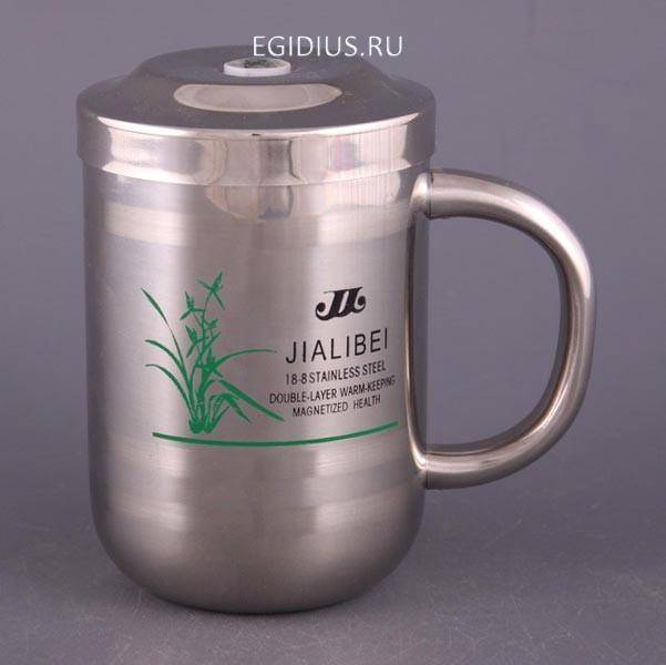 Термокружка с ситом 350 мл.+ложка 314-910 фото 1 — Egidius.ru