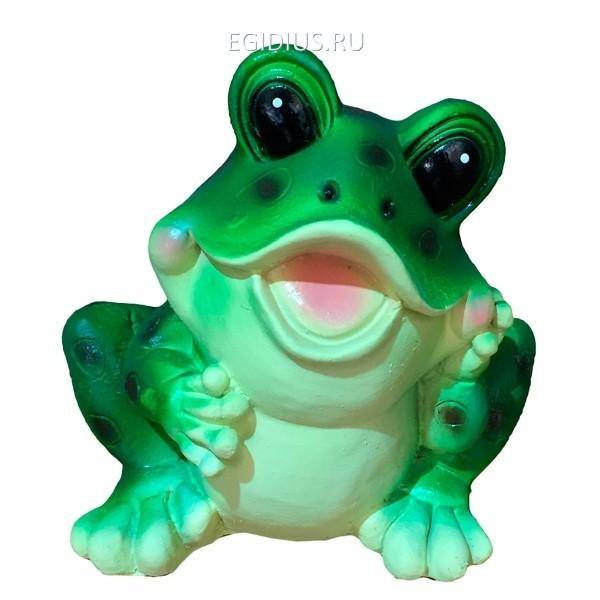 Фигура декоративная Лягушка сидит L21W16H21,5 см 81-6508 фото 1 — Egidius.ru