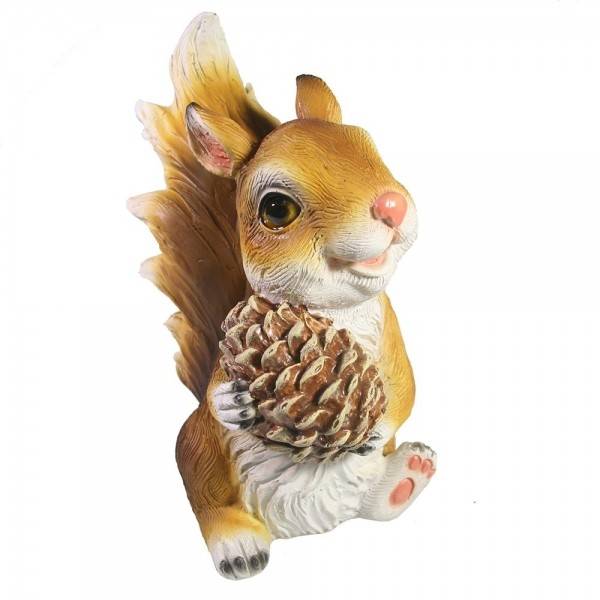 Садовая фигура "Белка с шишкой" L9,5W12,5H19 81-6803 фото 1 — Egidius.ru