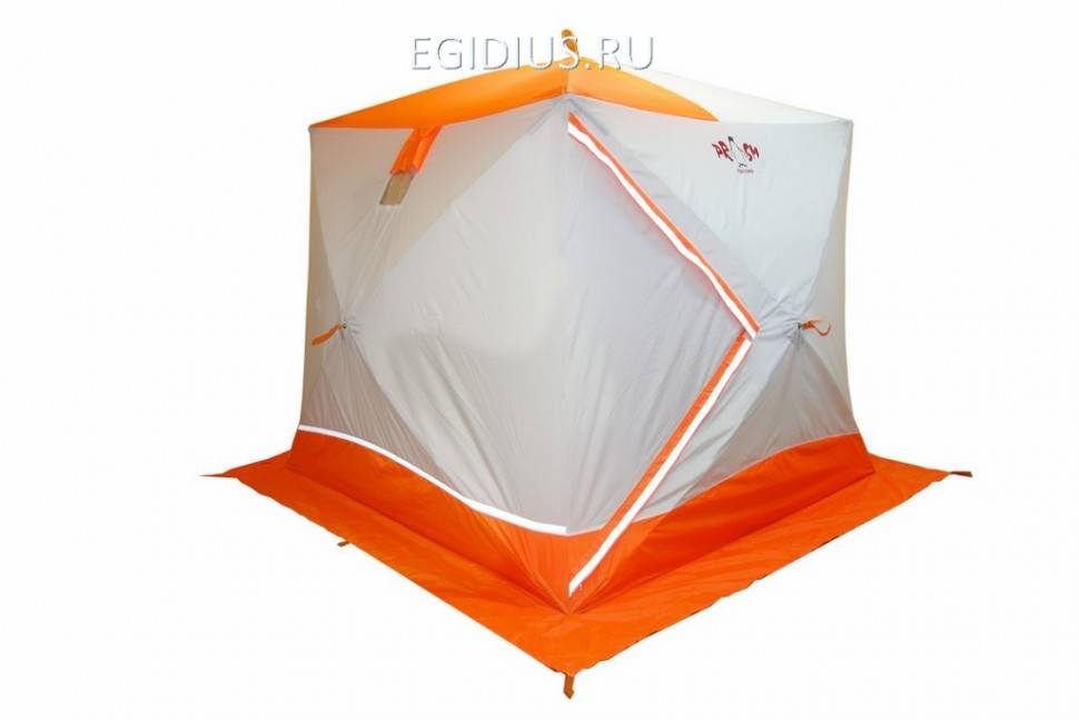 Палатка зимняя Призма Премиум (2- сл.) (бело/оранжевый) 11-0617 фото 1 &mdash; Egidius.ru