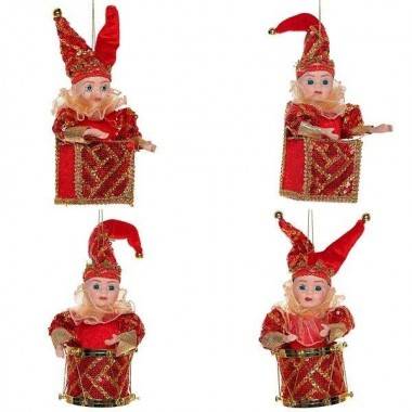 Новогоднее украшение &quot;Клоун&quot;, 18 см, 4в. 84-0145 — Egidius.ru